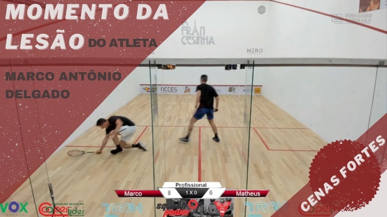 Momento da Lesão do Atleta Marco Antônio Delgado.