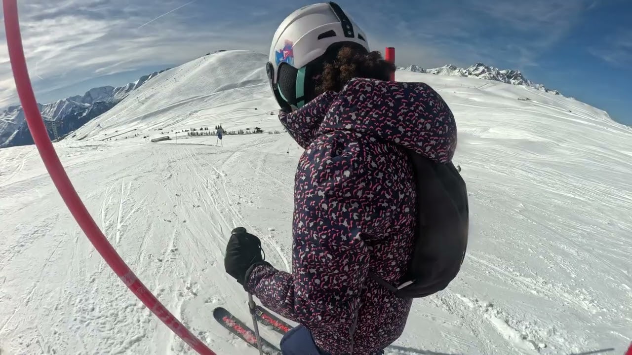 Livia ski slalom Alpe d'Huez 24 fevrier 2026