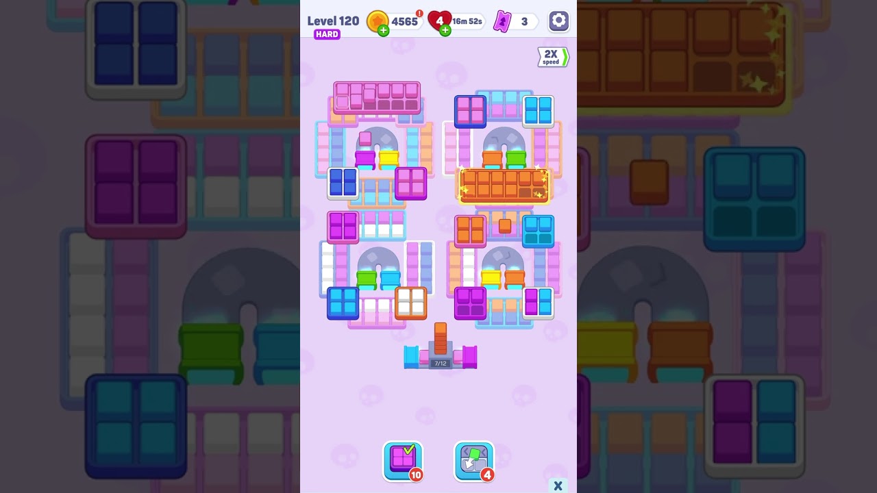 Color Cube Match: Sort Puzzle Level 120 Hard Solution Walkthrough