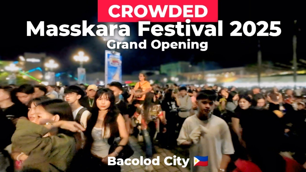 Strolling at the Masskara Festival 2025 Grand Opening Bacolod City Philippines Walking Tour