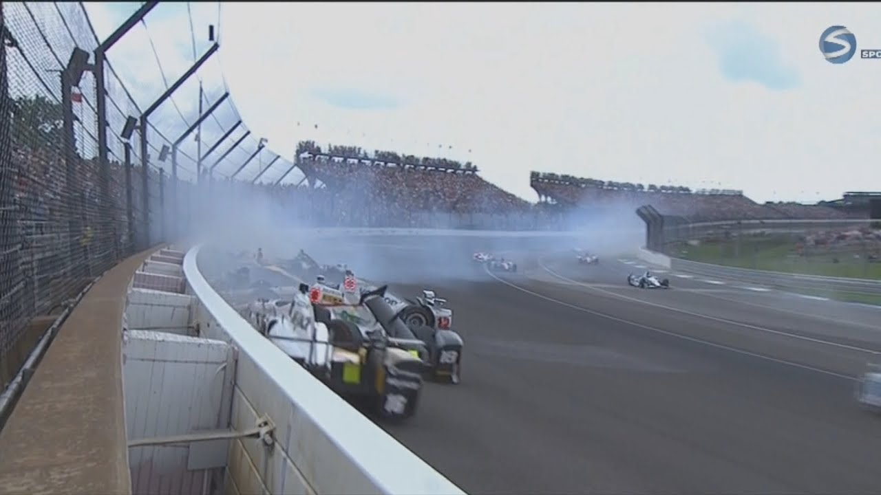 IndyCar Series 2017. Indy 500. Multi-Car Crash