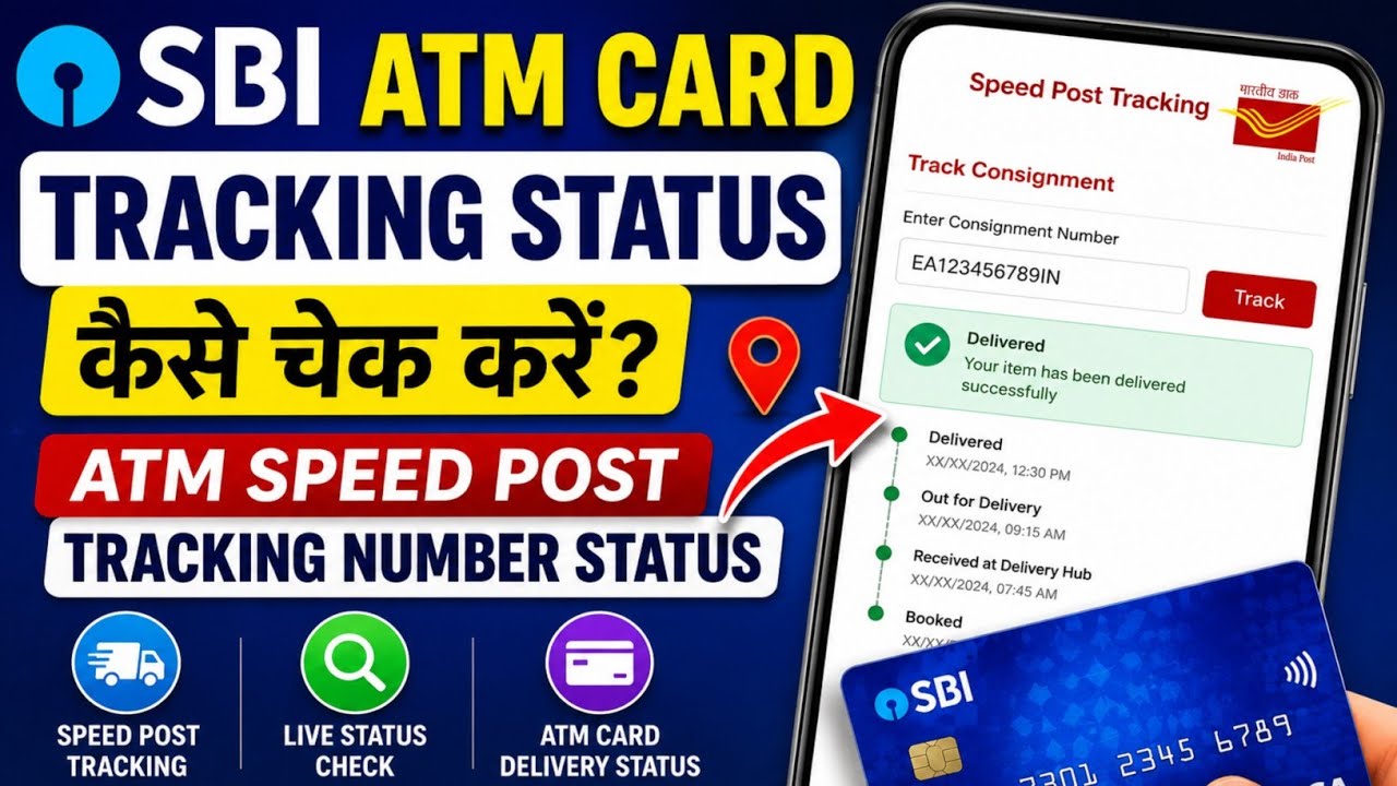 SBI ATM Card Tracking Status Kaise Check Kare | ATM Speed Post Tracking Number Status