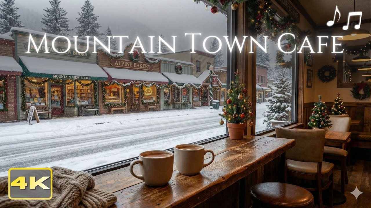 Snowy Mountain Café ☕️ | 8:00 Hours Holiday Jazz