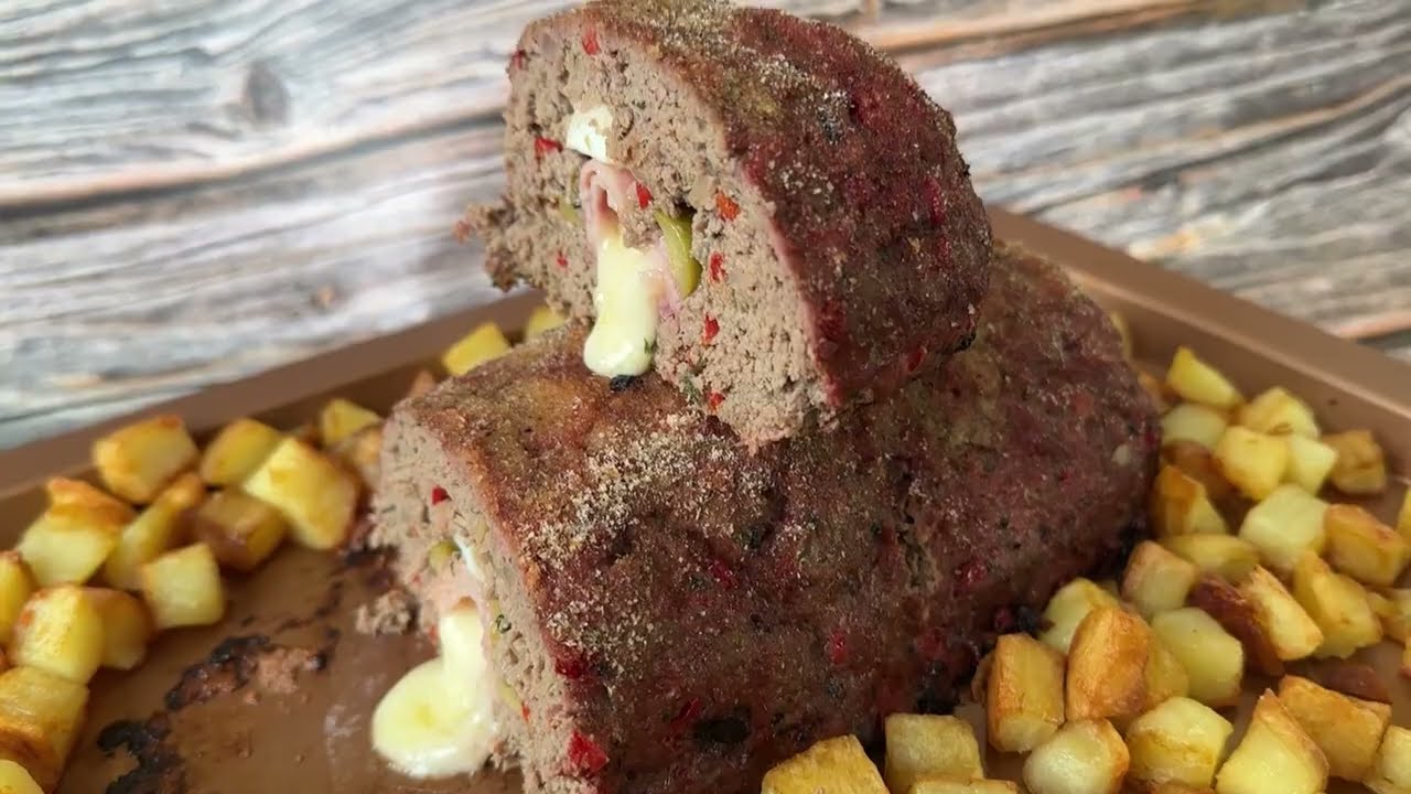 Pan de Carne relleno / Sin Molde Sin Papel Aluminio
