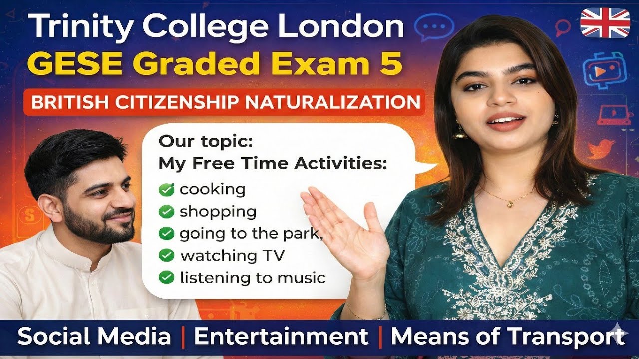 B1 English Test (GESE Grade 5) | SELT British Citizenship| Trinity College London ILR UK