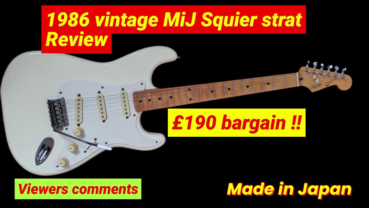 1986 'E' Series Squier Strat review/Viewers comments/Demo
