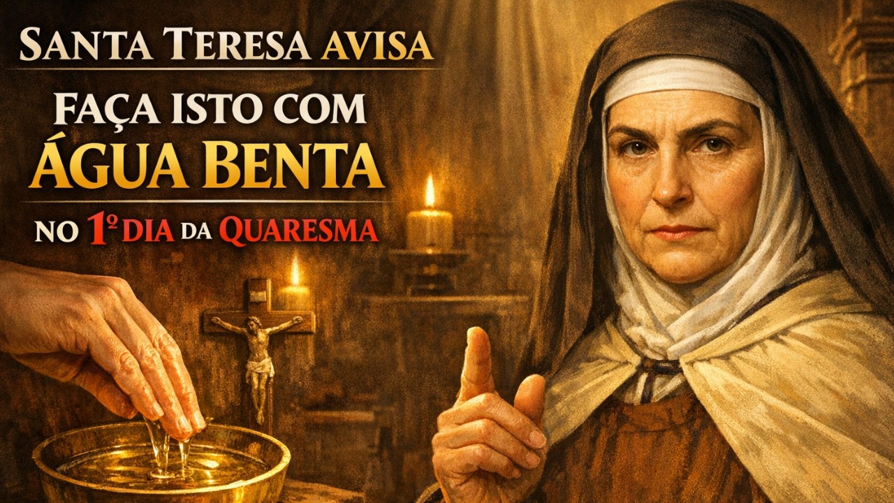 Santa Teresa avisa faça isto com água benta no 1º dia da Quaresma