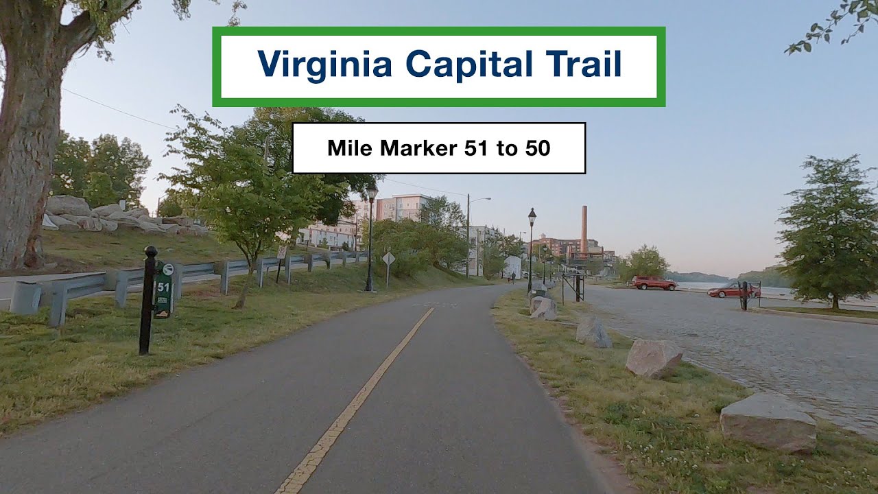 Virginia Capital Trail - Cycling from Mile Marker 51 to Mile Marker 50
