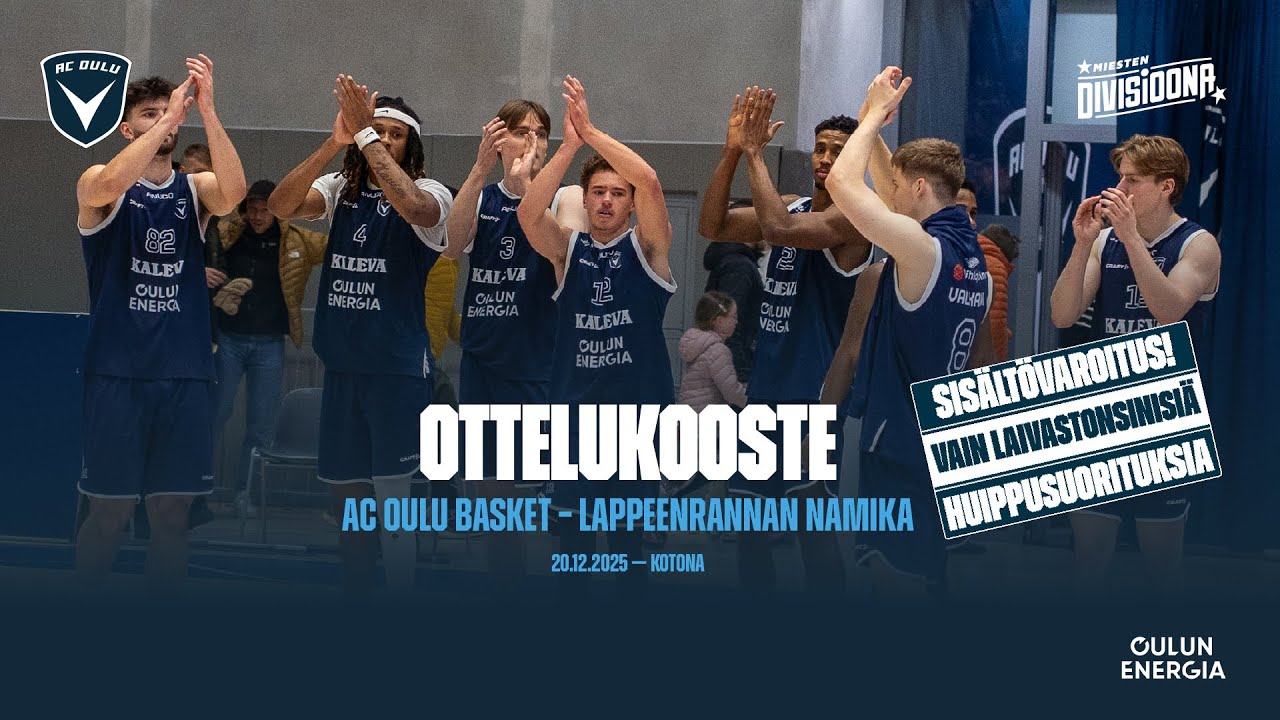 Ottelukooste: AC Oulu Basket – Namika Lappeenranta 20.12.2025