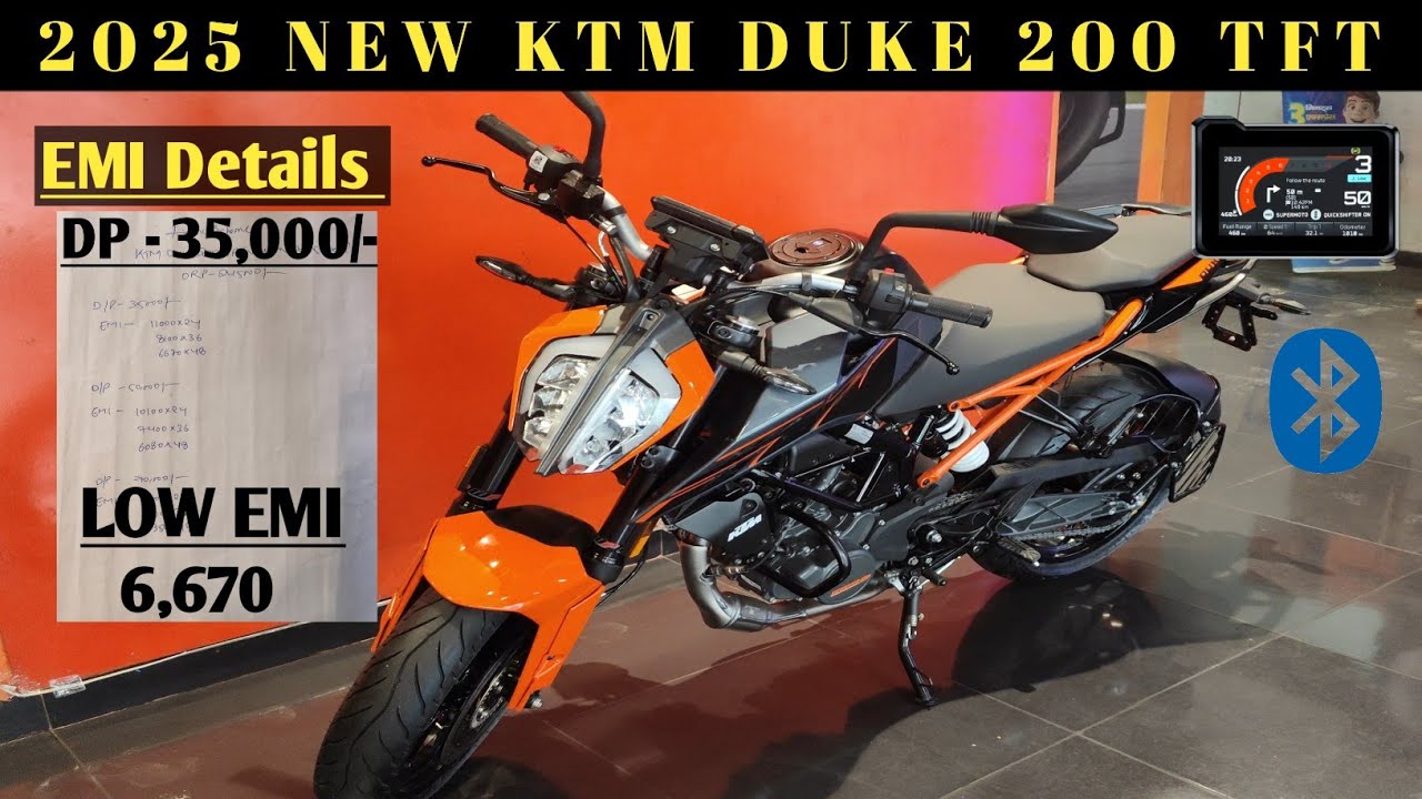 2025 New KTM Duke 200 TFT Version | Loan Details🔥Finance Detail | EMI Tenure | Bike Price | Document