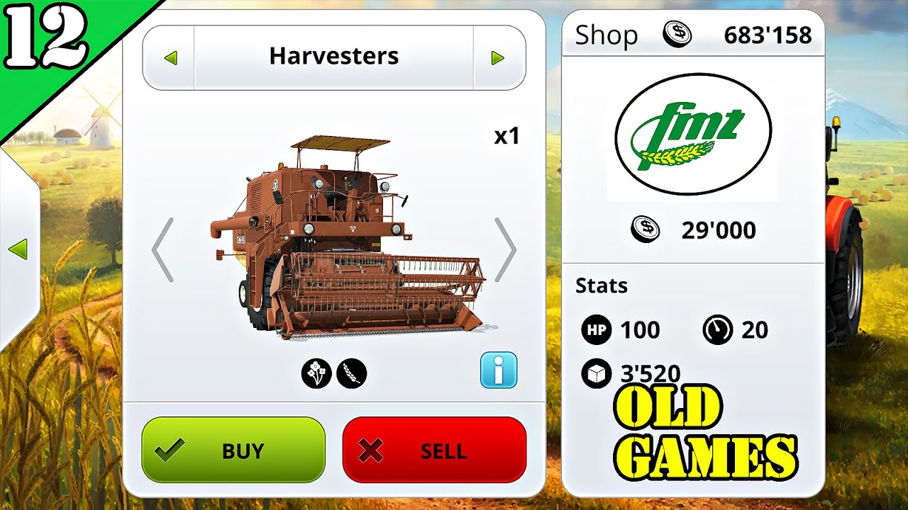 FS 14 Timelapse #12. Wheat harvesting with two combine harvesters. I bought a manure spreader.