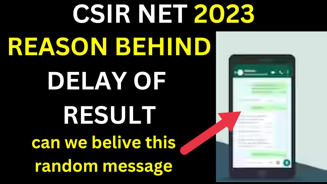 unofficial message on csir net result| CSIR NET 2023 result| csir net 2023 result date|accurate date