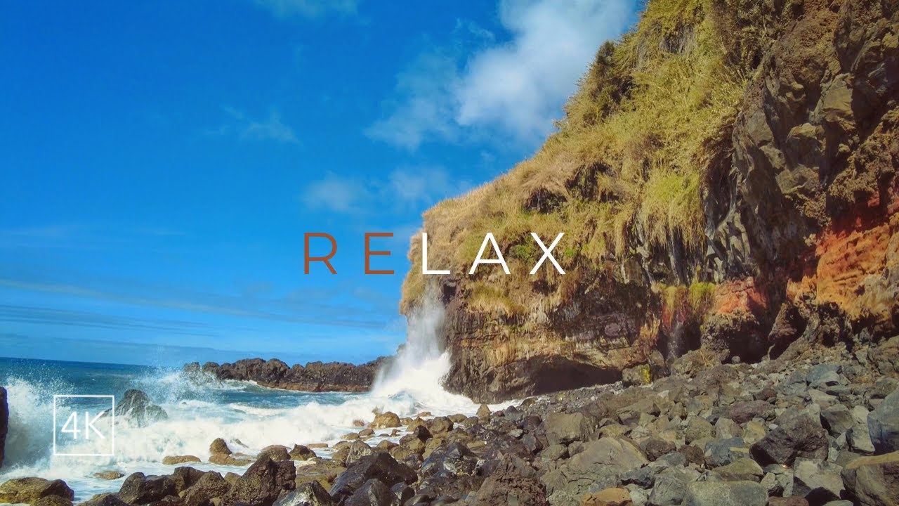 Relaxing Ocean Waves | 4 Hours of Ocean Sounds to fall Asleep and Study | Real Nature Ambience 4K