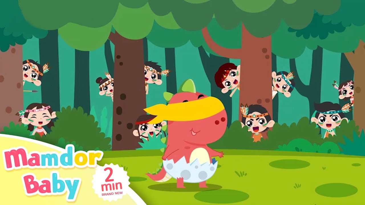 Ten Little Indians with lyrics👣👣👣 | Nursery Rhymes | Educational Songs | MamdorBaby❤️