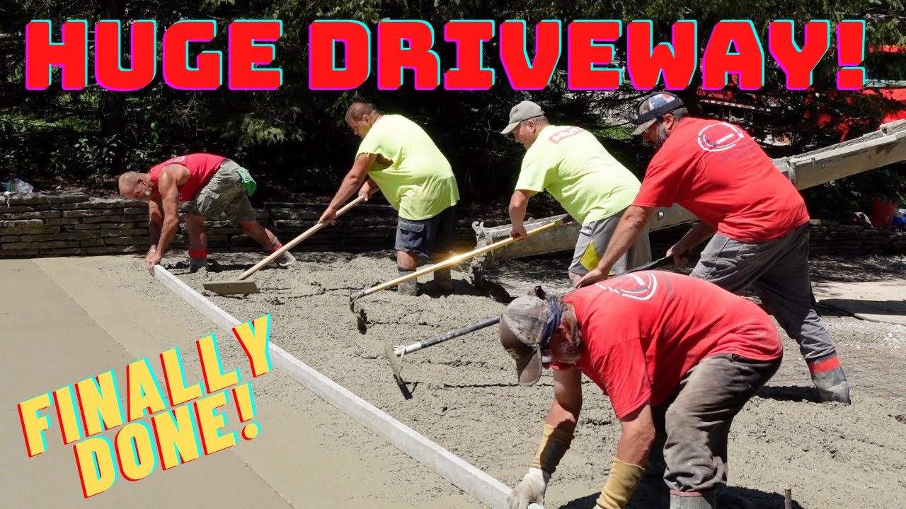 Big concrete driveway-FINALLY finished!