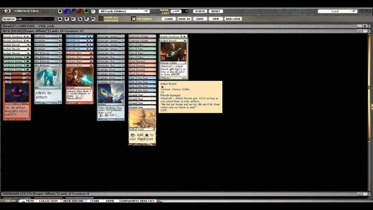 mtgUK - Pauper Daily - Affinity Deck Tech