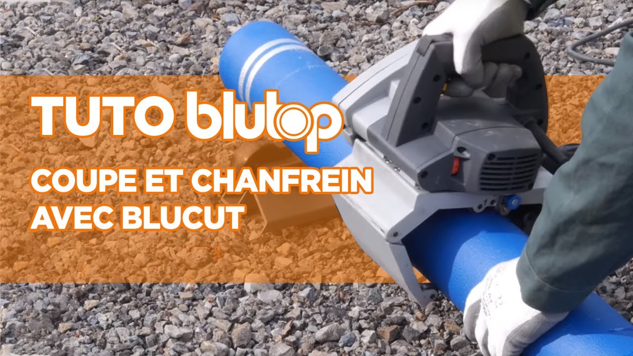 Cutting and chamfering BLUTOP ductile iron pipe with BluCut machine - Saint-Gobain PAM