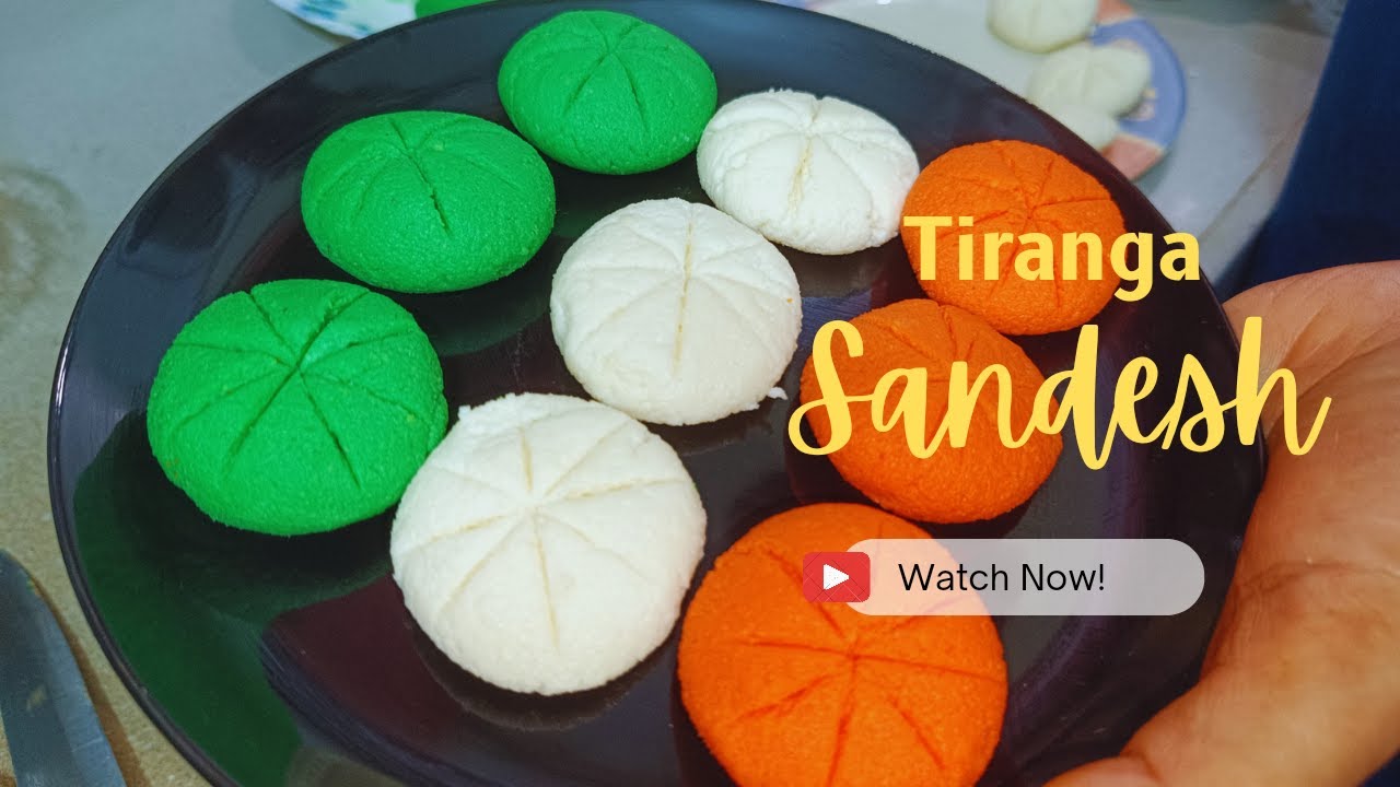 Tricolor Sandesh | Tiranga Sandesh | Easy Tricolor Sweet Recipe | Republic Day special