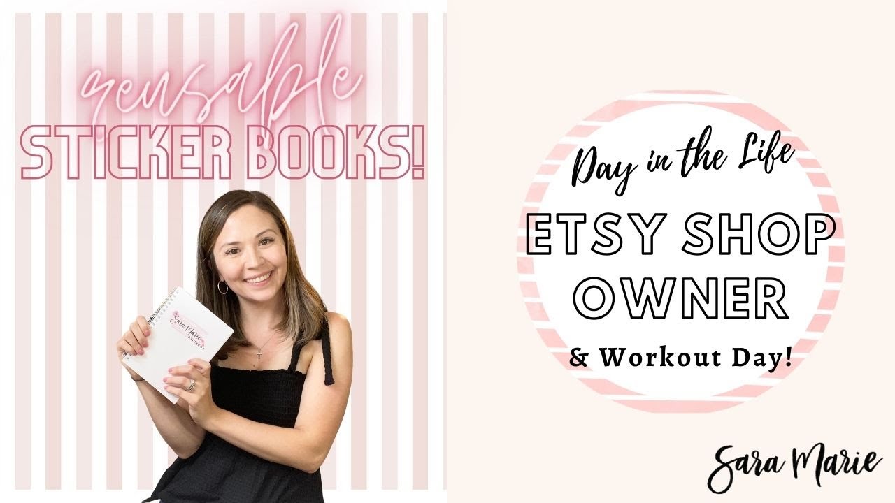 *NEW* REUSABLE STICKER BOOKS!! | Day in the Life of an Etsy Sticker Shop | Sara Marie Stickers |