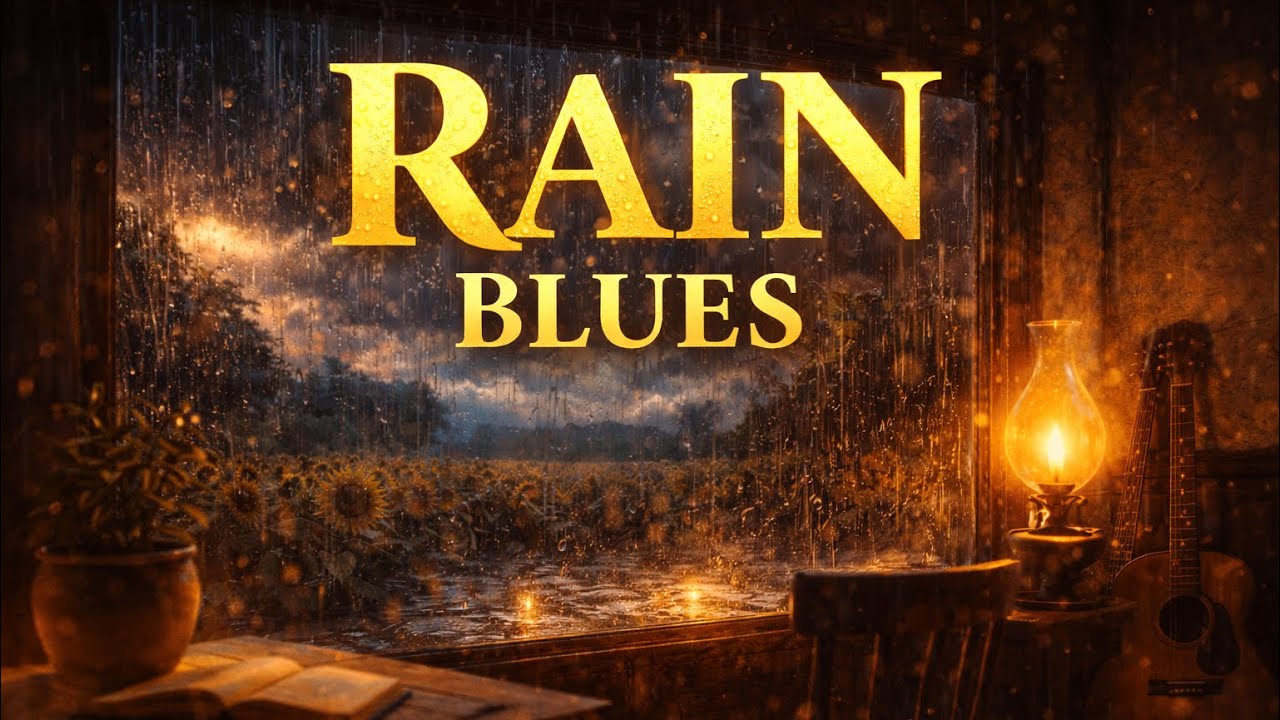 Rain Ambience & Relaxing Blues (1 Hour) – Instrumental Blues for Work & Study