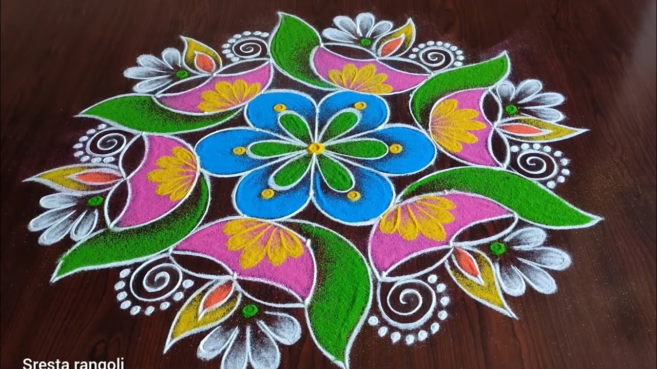 2021 diwali special rangoli desgin (7×4) dot's...