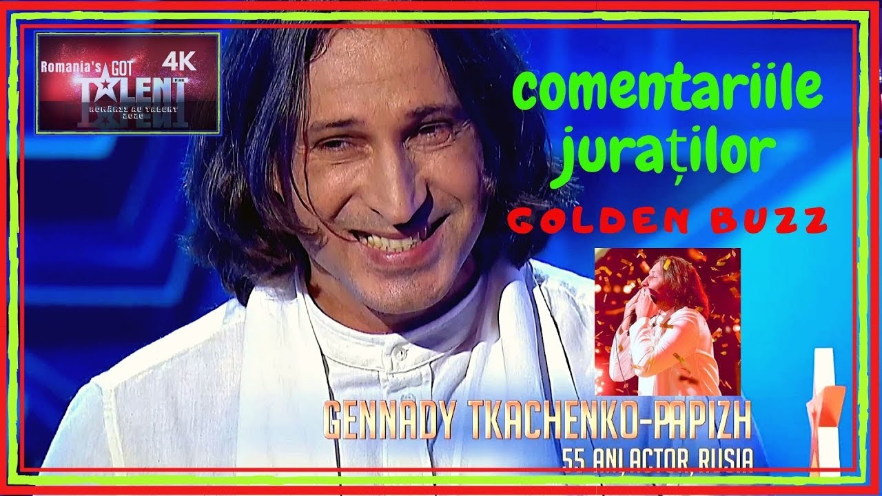 Românii au talent! GENNADY TKACHENKO-PAPIZH | GOLDEN BUZZ | COMENTARIILE JURAŢILOR 4K