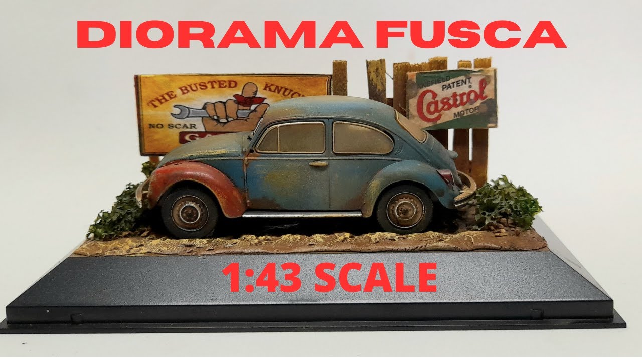 VOLKSWAGEN FUSCA DIORAMA - 1:43 SCALE - WEATHERING