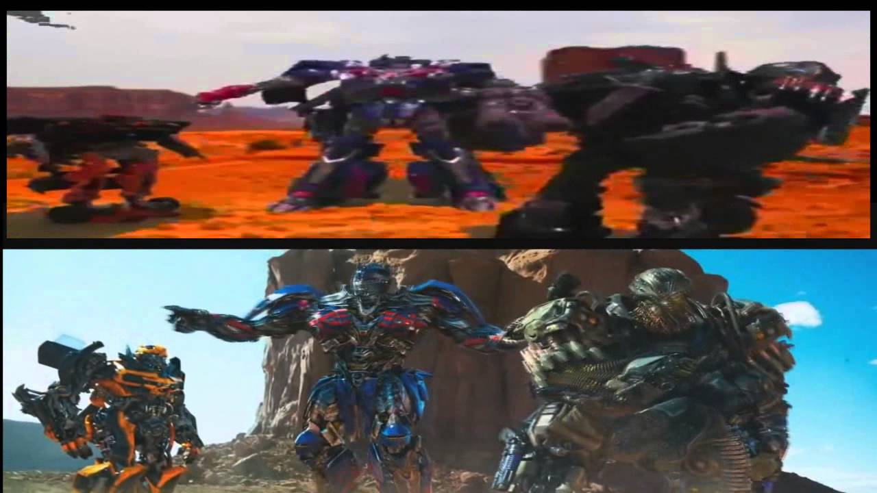 Transformers Age of Extinction Stop Motion Autobots Reunite Side by Side Comparison