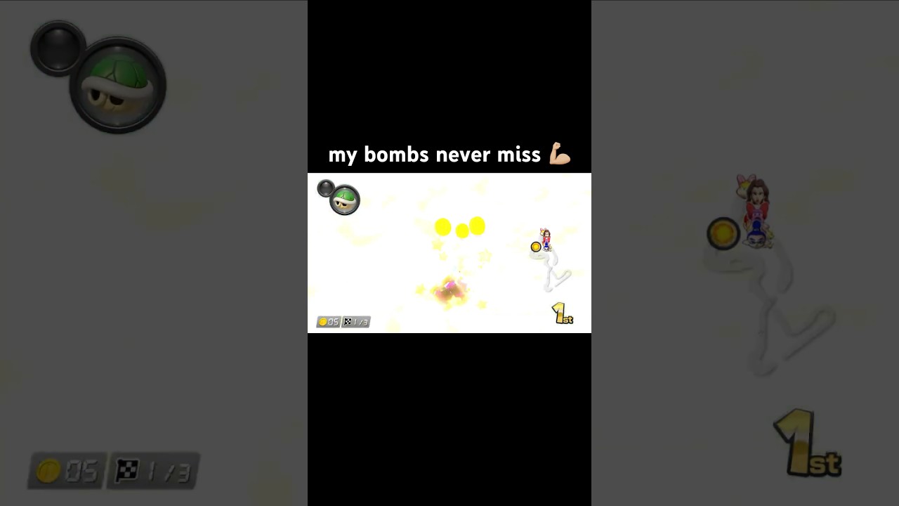 extreme bomb trickshot in mario kart #mario #mariokart #mk8dx #nintendo