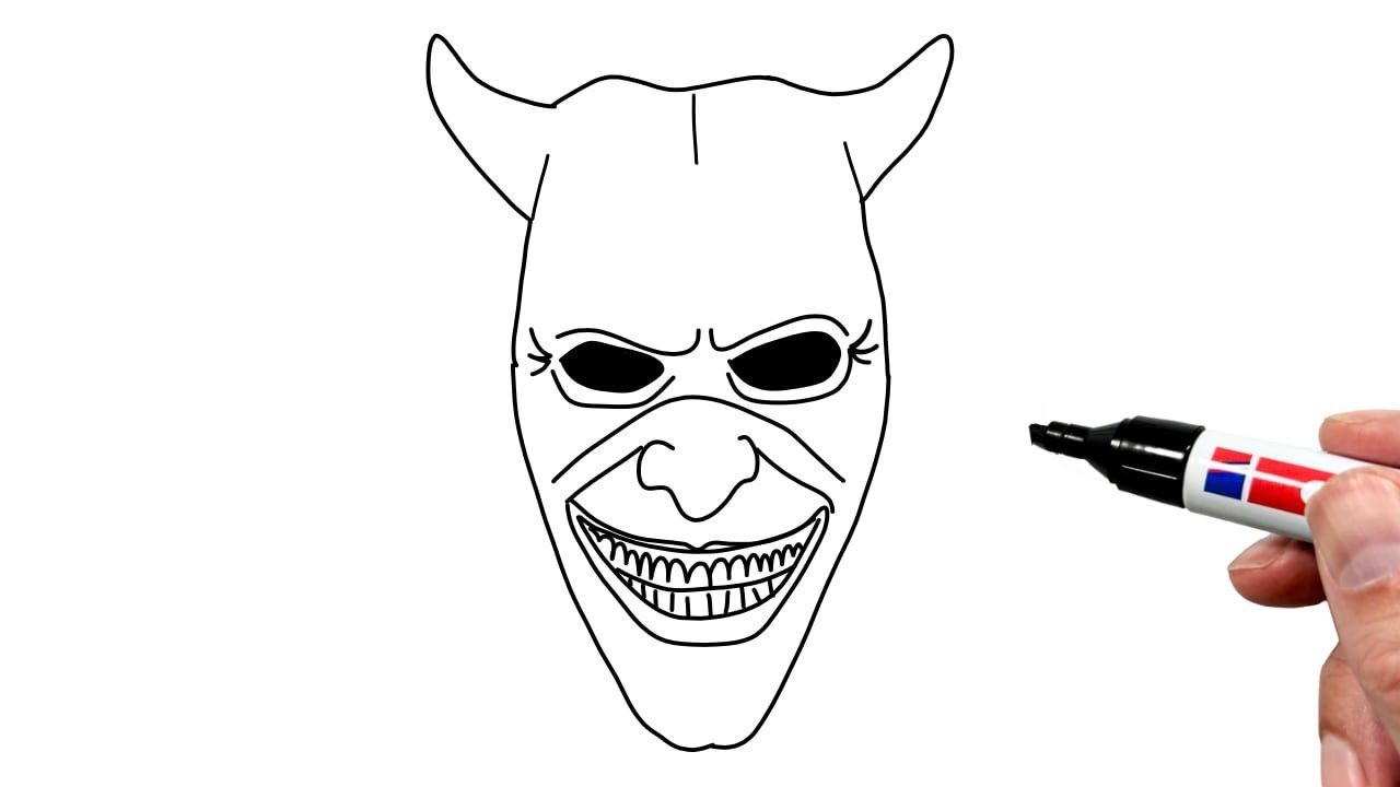 How to Draw The Grabber (The Black Phone)