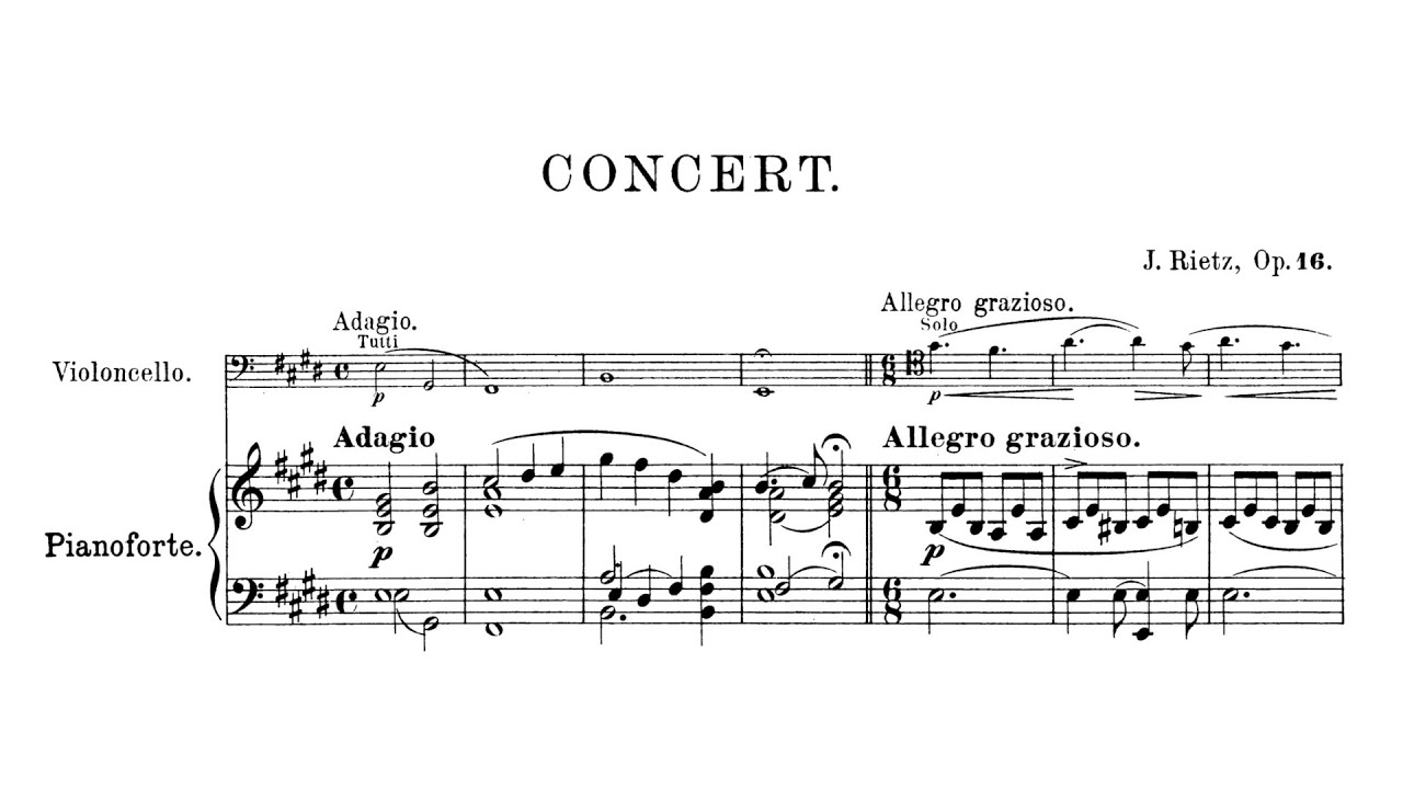 Julius Rietz &ndash; Cello Concerto, in E major