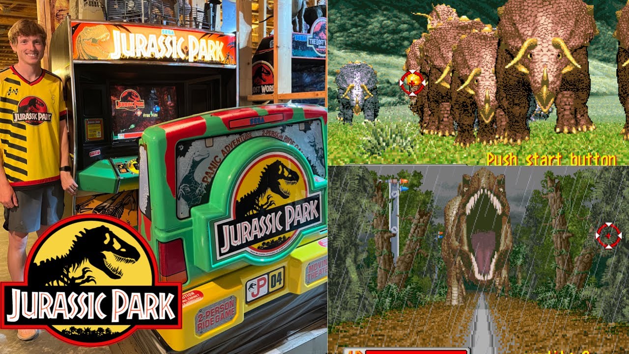 Jurassic Park Arcade (1994) Full Gameplay and Review!