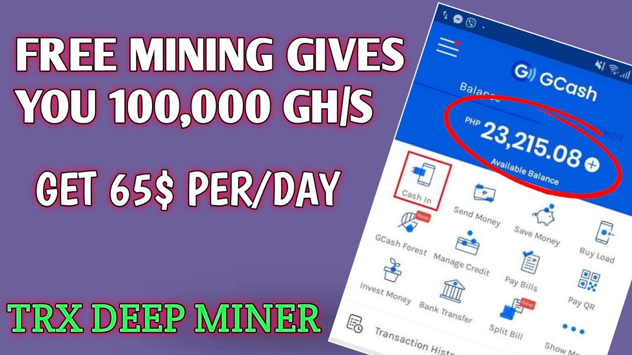 TRX DEEP MINER GIVES YOU 100,000GH/S DAILY RETURN UP TO 65$ PER DAY.