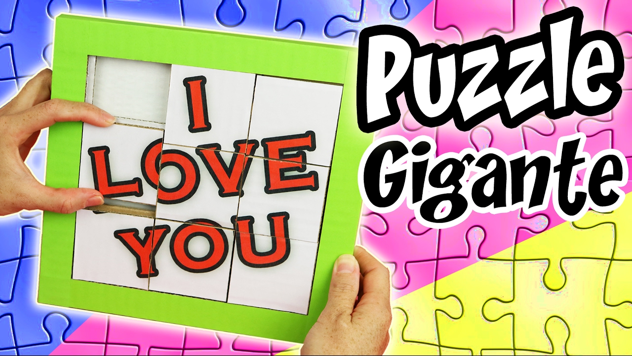 PUZZLE DESLIZABLE GIGANTE de Cartón - REGALO Original | Manualidades aPasos