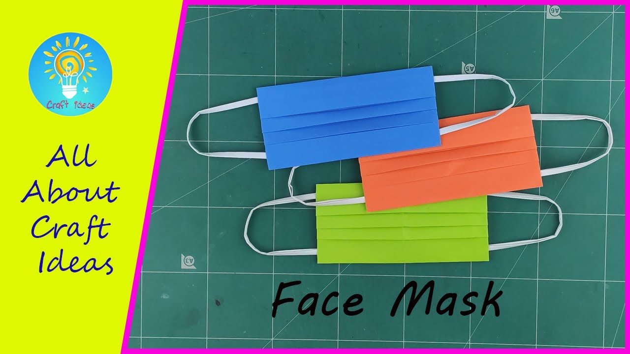 Easy Face Mask Tutorial | How to make paper mask patterns | Easy Origami FACE MASK | DIY Paper Craft
