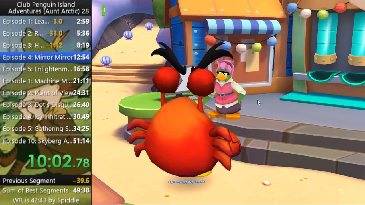 Club Penguin Island Aunt Arctic Adventures Speedrun in 47:23.77