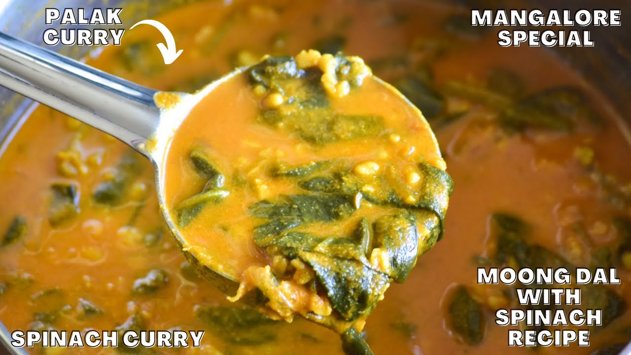 spinach moong dal curry | palak moong dal recipe | moong dal with spinach | Vibha's Kitchen