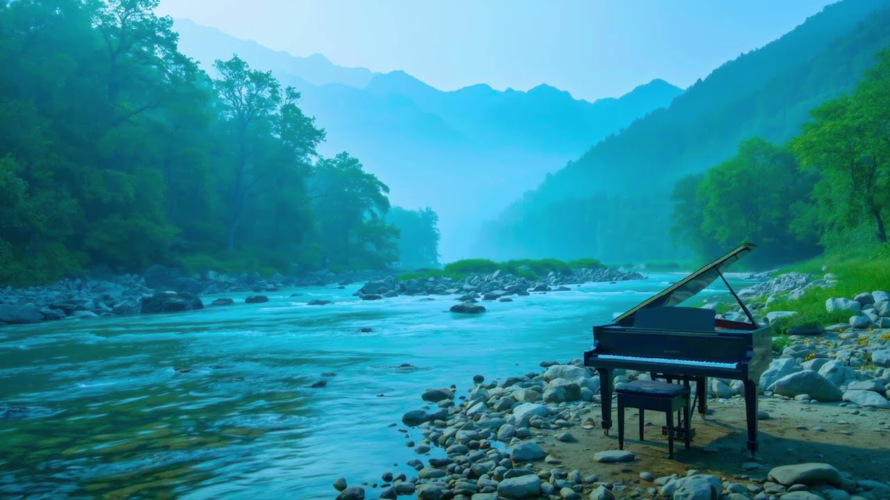 Mountain River Piano Music 🌿 Healing Nature Sounds for Sleep, Relaxation & Meditation (3 hours)