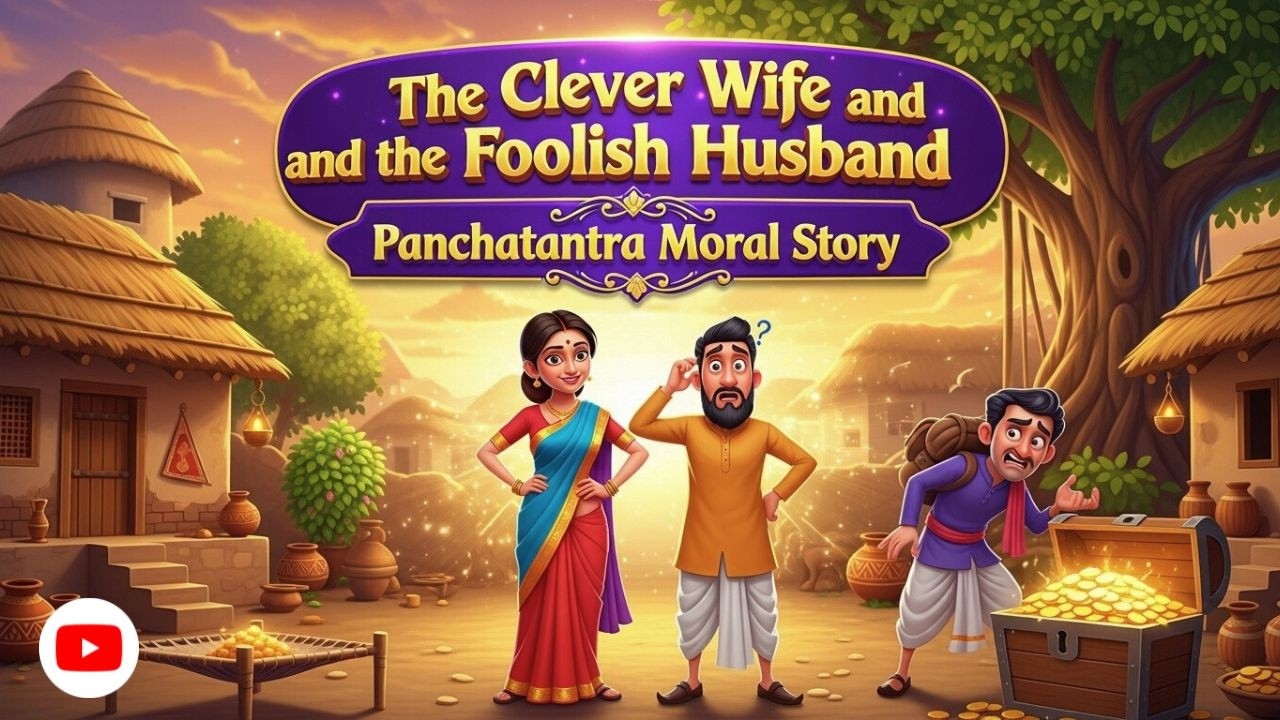 The Clever Wife and the Foolish Husband | Panchatantra Story | Learn English | Animated Story