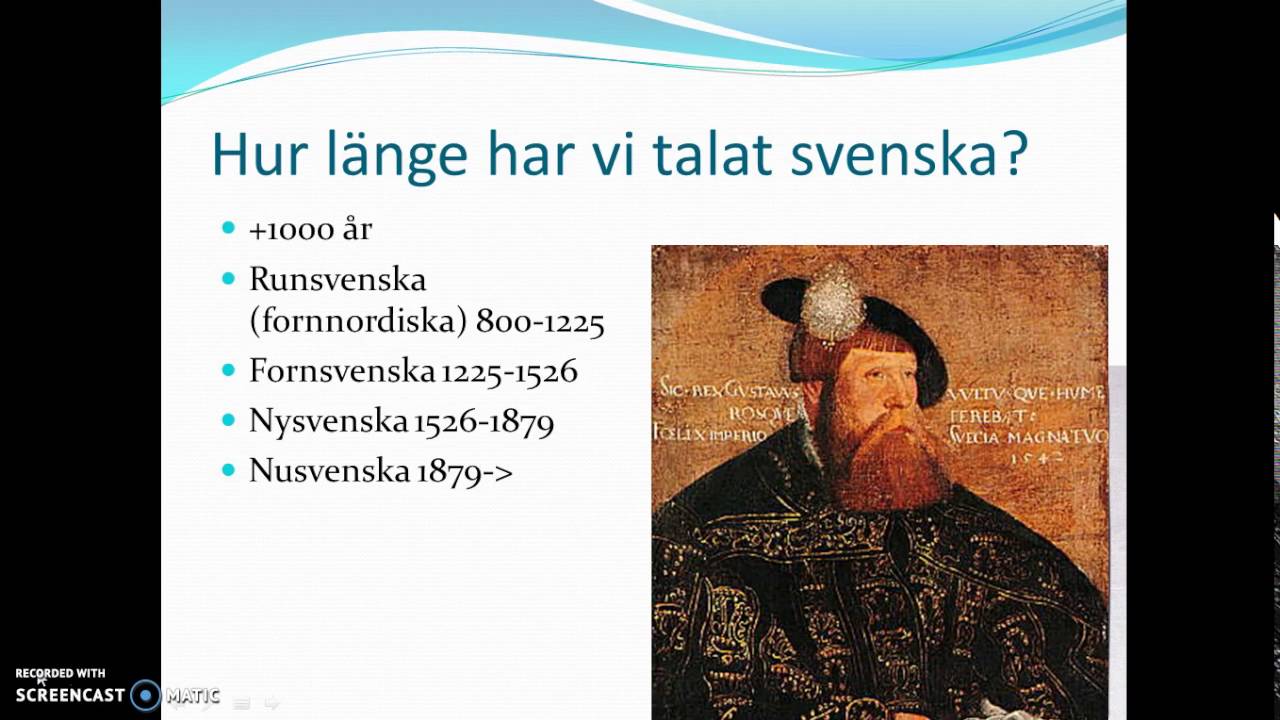 Intro svensk språkhistoria