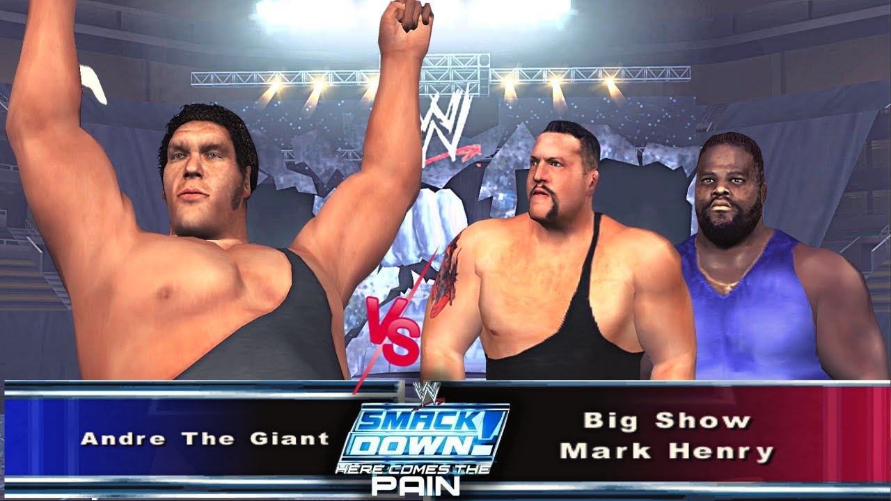 Andre The Giant vs Big Show and Mark Henry | 2 om 1 Handicap Match | Here Comes The Pain