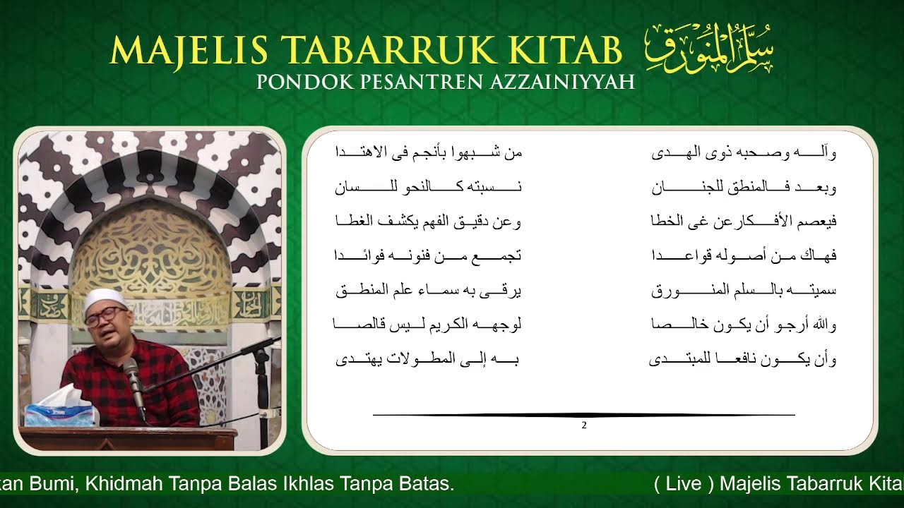 (Live) Majelis Tabarruk Kitab Sullamul Munauroq