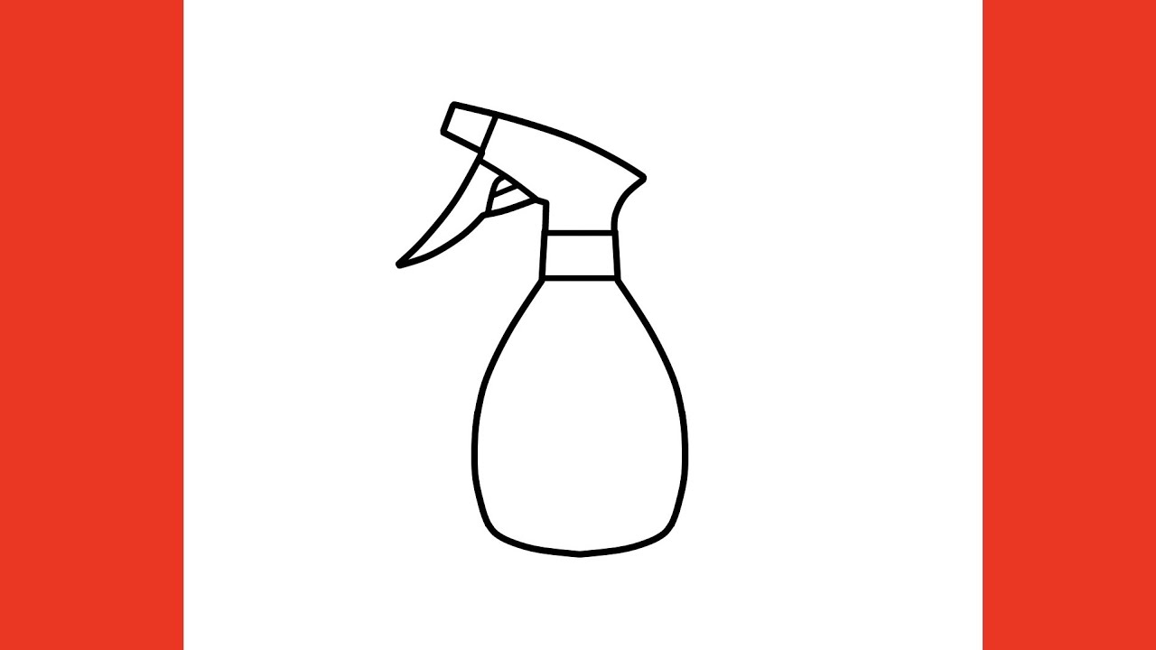 How to draw a SPRAY BOTTLE