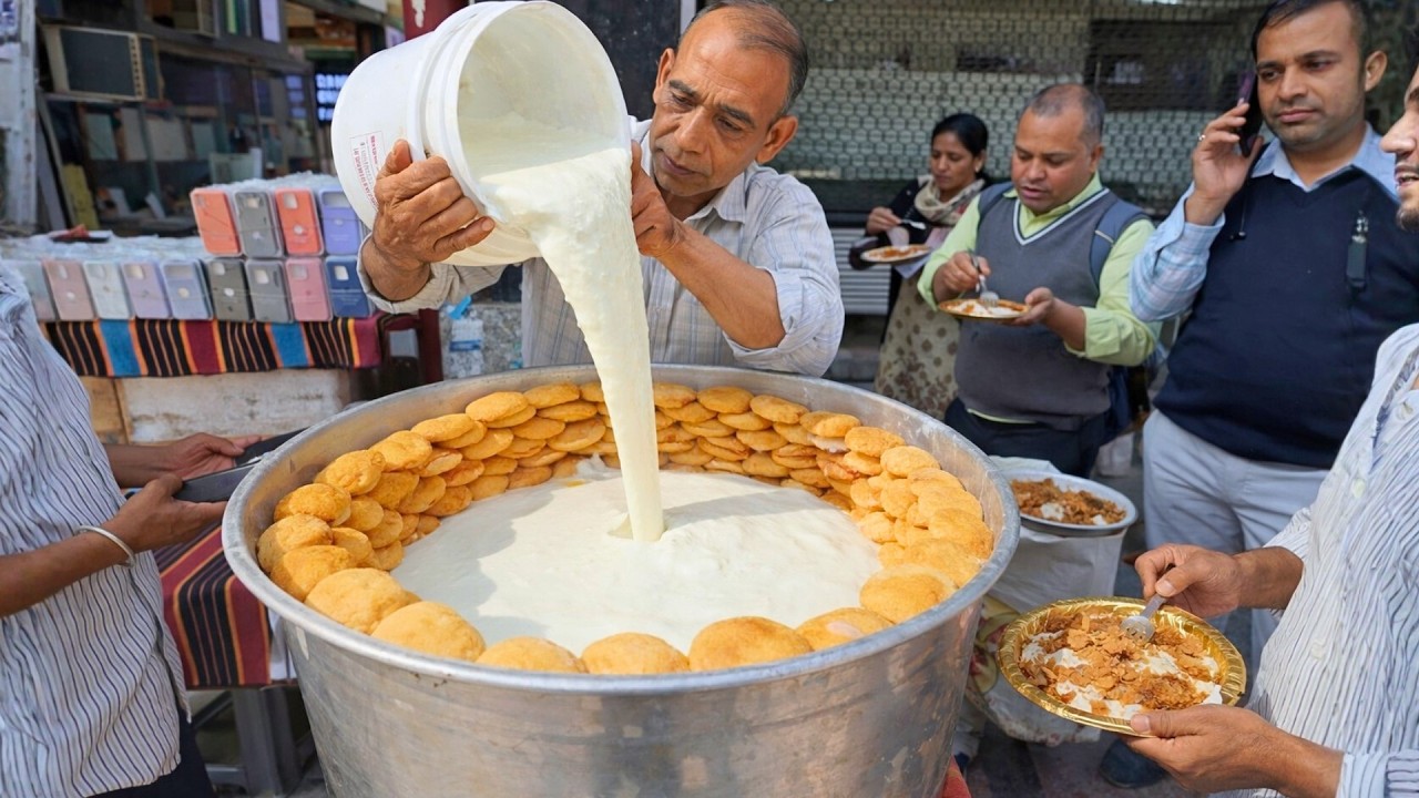 Massive Dahi Bhalla Street Stall | Creamy Yogurt Pour & Nonstop Serving