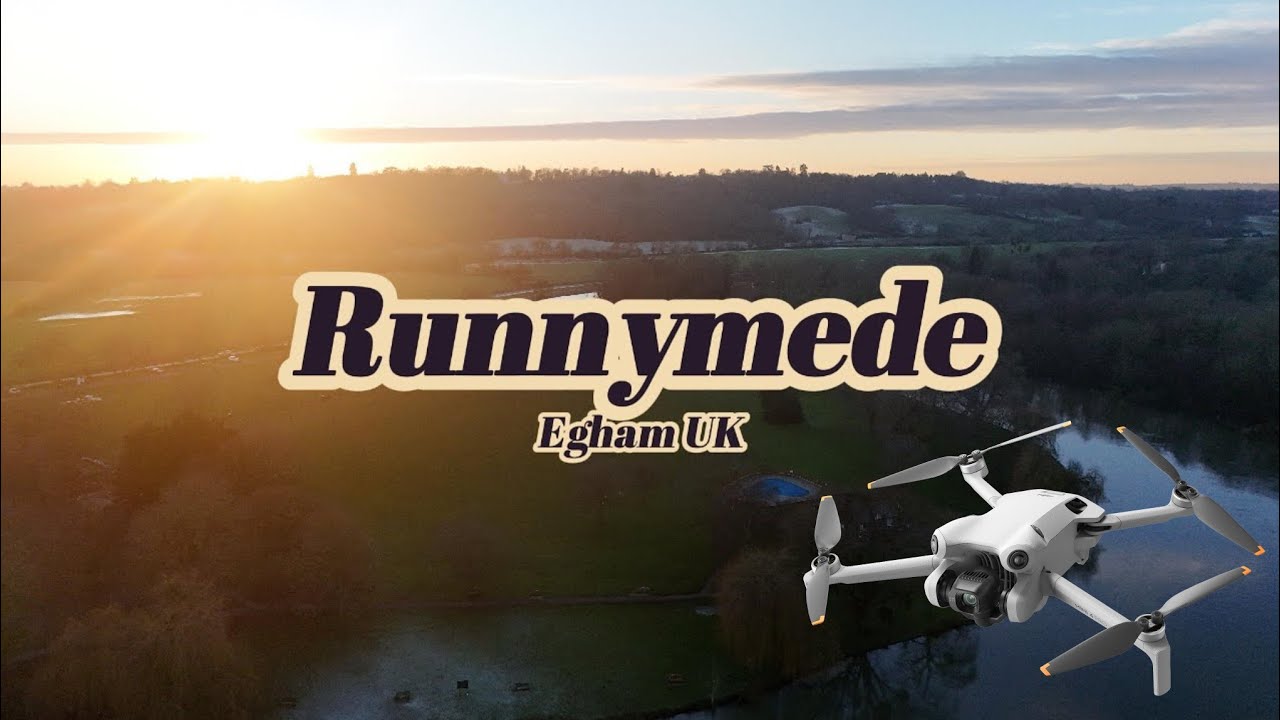 Drone 4K Video (Runnymede Magna Carta Egham UK)