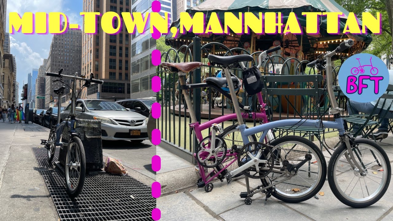Summer Weather Ride On The Brompton Folding Bikes in New York City.