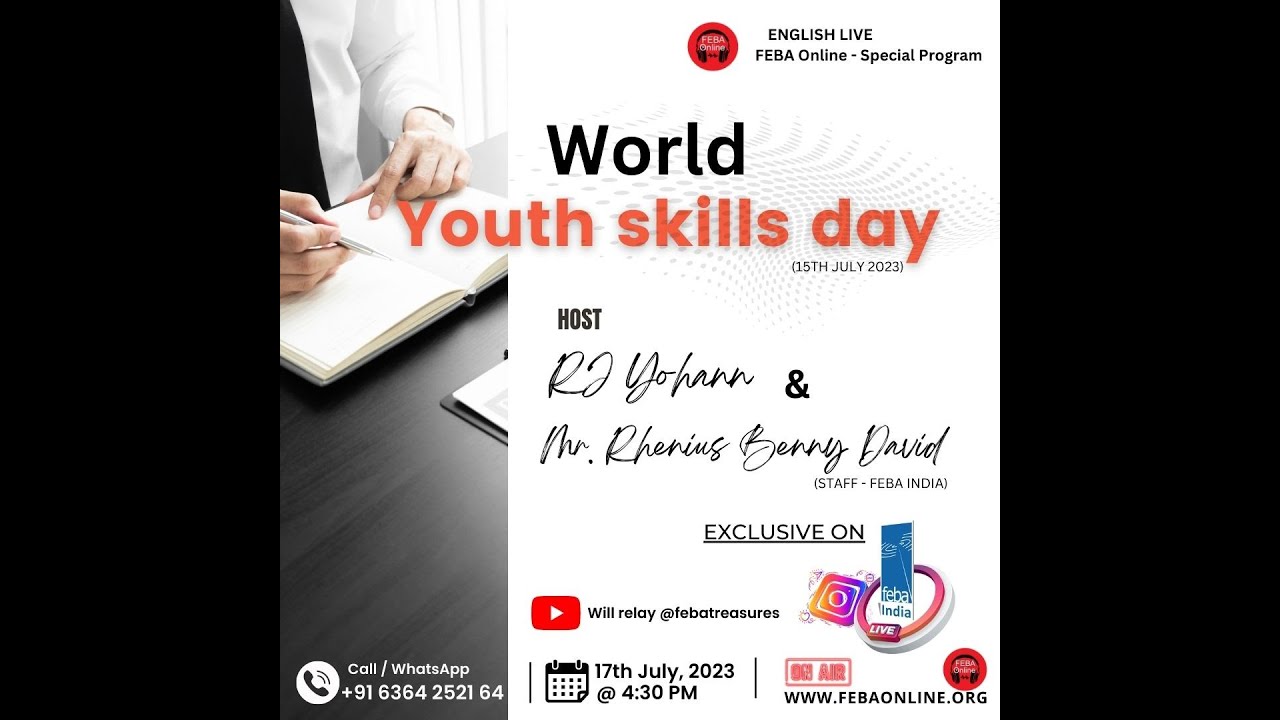 World Youth Skill Day | Reality Bang Show |17th July 2023 | FEBA India