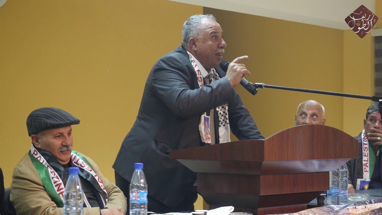 القاء كلمة  الدكتور الشاعر موسى حافظ من مخيم جنين