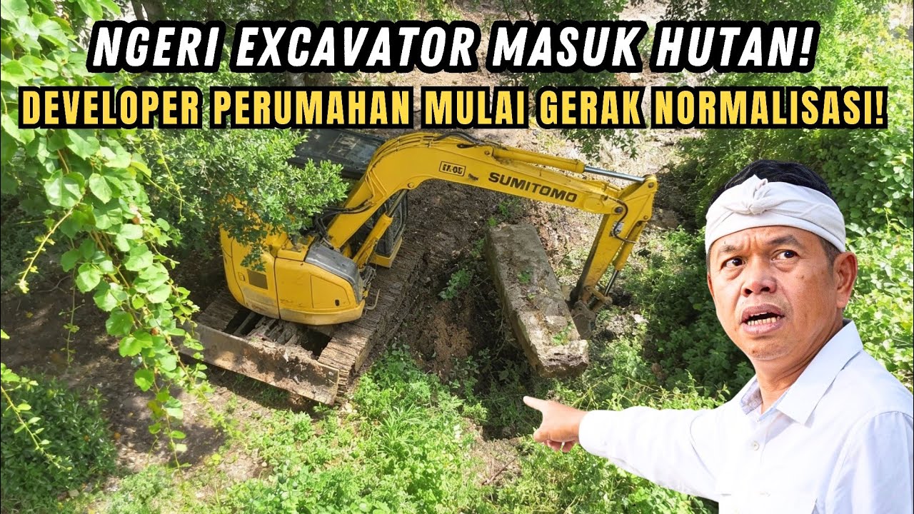 NGERI❗EXCAVATOR MASUK HUTAN DI KALI VKC❗DEVELOPER MULAI BERGERAK UNTUK NORMALISASI SALURAN AIR❗