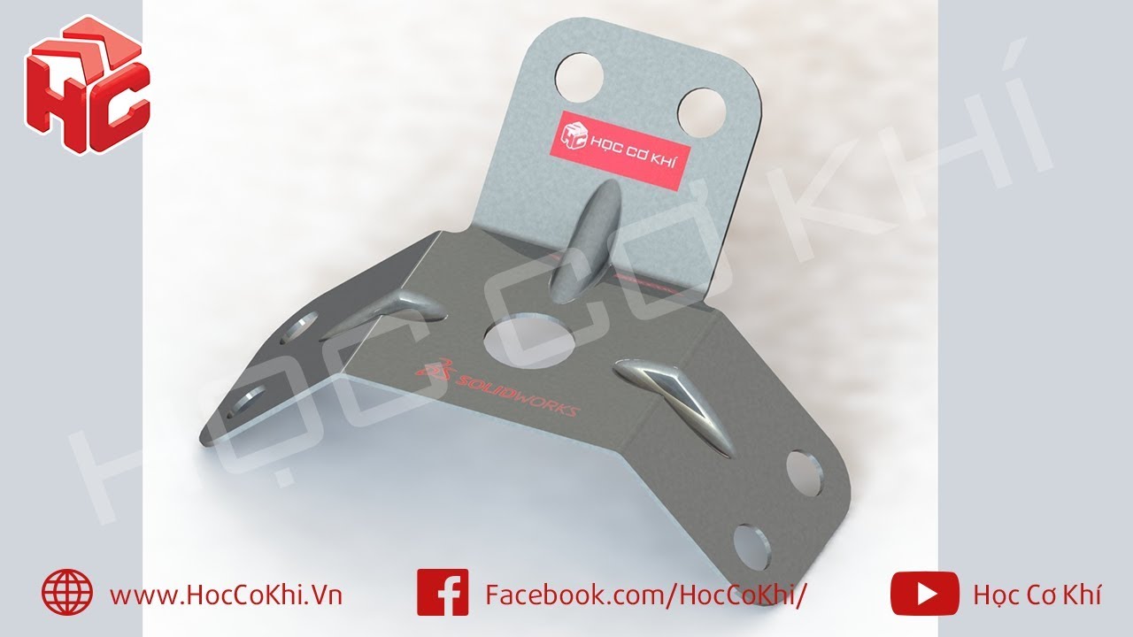 [hoccokhi] HD lệnh GUSSET + SKETCHED BEND trong Sheet metal của Solidworks | Khóa học Solidworks